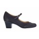 Oferta marimea 35 - Pantofi dama eleganti din piele naturala intoarsa, gri, toc de  5cm, foarte comozi - LP104GRIVEL