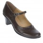 OFERTA marimea 39 - Pantofi dama eleganti din piele naturala cu toc mic de 5cm,  foarte comozi  - LP104MARO