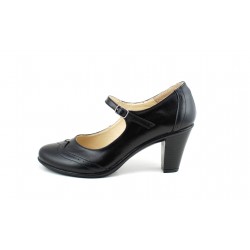 Oferta marimea 35, 38 - Pantofi dama eleganti din piele naturala cu toc de 7 cm - LP104NBOX