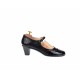 Oferta marimea  38, 39 - Pantofi dama, eleganti, din piele naturala, in combinatie cu piele lac,  toc 5cm - LP104NLCROCO