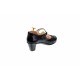 Oferta marimea  38, 39 - Pantofi dama, eleganti, din piele naturala, in combinatie cu piele lac,  toc 5cm - LP104NLCROCO