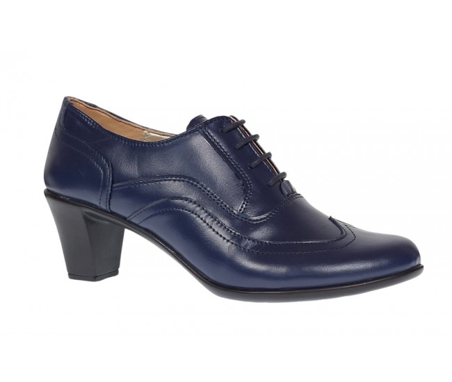 Pantofi dama din piele naturala box Bleumarin LP17BL -  Marimea 40