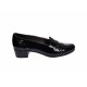 OFERTA MARIMEA 37,  39   - Pantofi dama, din piele naturala, croco lac, cu toc de 5cm,LP18CRN
