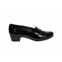 OFERTA MARIMEA 37,  39   - Pantofi dama, din piele naturala, croco lac, cu toc de 5cm,LP18CRN