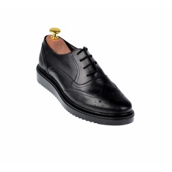 OFERTA marimea 36 -   Pantofi dama, negri, casual, din piele naturala, talpi ortopedice -  LP29NORTO