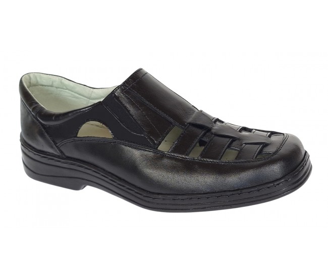 Pantofi de vara barbati - Model decupat din piele naturala Marimea 40, 46