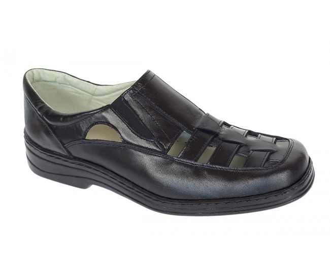 Pantofi de vara barbati - Model decupat din piele naturala Marimea 40, 46