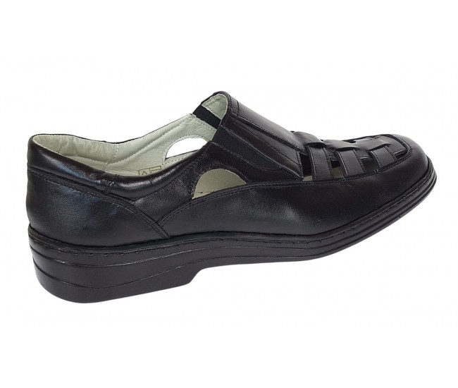 Pantofi de vara barbati - Model decupat din piele naturala Marimea 40, 46