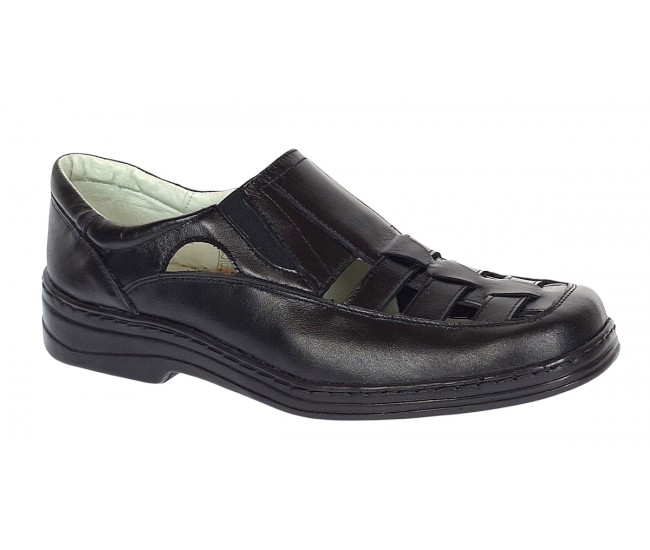 Pantofi de vara barbati - Model decupat din piele naturala Marimea 40, 46