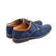 Oferta marimea 42, pantofi barbati casual, din piele naturala, culoare bleumarin LP34BLUE