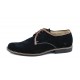 Oferta marimea 42 -  Pantofi barbati casual din piele naturala intoarsa, culoare neagra, LP34NM