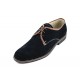 Oferta marimea 42 -  Pantofi barbati casual din piele naturala intoarsa, culoare neagra, LP34NM