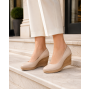 Pantofi dama Bej Casual din piele naturala cu talpa tip pana LP3550BEJ
