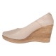 Pantofi dama Bej Casual din piele naturala cu talpa tip pana LP3550BEJ