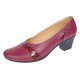 Marimea 39 Pantofi dama eleganti piele naturala grena LP36XGR