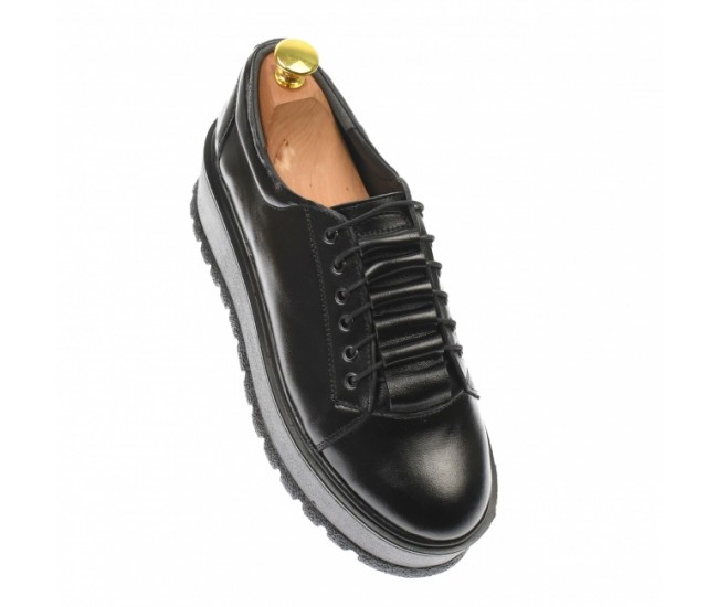 Oferta marimea 39 - Pantofi dama, cu talpa groasa, casual, 4 cm, negru - LP502N Oferta marimea 39 - Pantofi dama, cu talpa groasa, casual, 4 cm, negru - LP502N