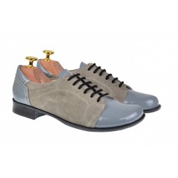 OFERTA marimea 38,  39  - Pantofi dama casual din piele naturala gri, Bob, LP53GG