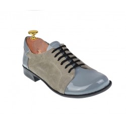 OFERTA marimea 38,  39  - Pantofi dama casual din piele naturala gri, Bob, LP53GG