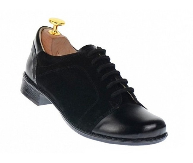 Oferta marimea 35,  36! Pantofi dama casual din piele naturala  - Model Negru LP53NSN