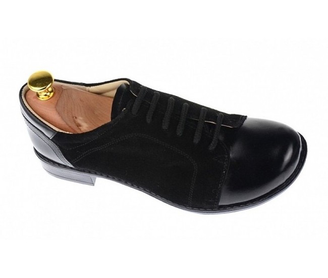 Oferta marimea 35,  36! Pantofi dama casual din piele naturala  - Model Negru LP53NSN