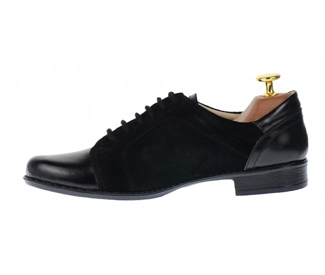 Oferta marimea 35,  36! Pantofi dama casual din piele naturala  - Model Negru LP53NSN