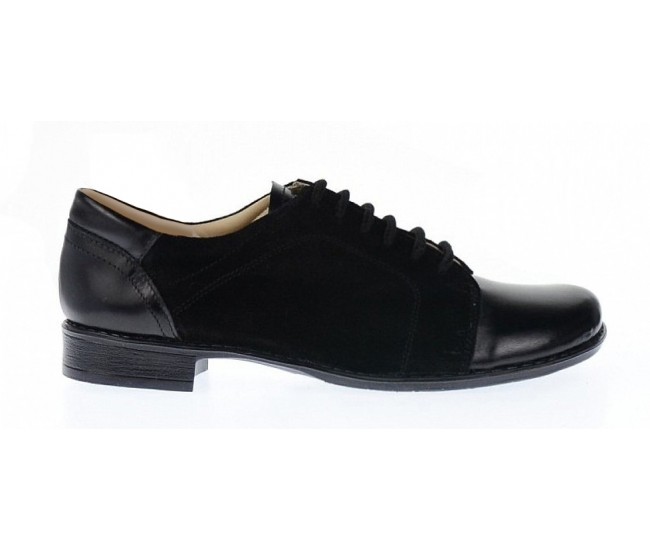 Oferta marimea 35,  36! Pantofi dama casual din piele naturala  - Model Negru LP53NSN