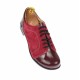 Oferta marimea 40 - Pantofi dama, casual, din piele naturala intorsa si lac, culoare visiniu - LP53VELV