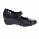 Oferta marimea 39 - Pantofi dama, casual, din piele naturala in combinatie cu piele lac, cu platforme de 5 cm - LP60NLAC