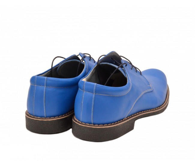 Oferta marimea 40 - Pantofi barbati, albastri, model elegant, din piele naturala - LP81BLX