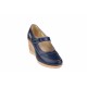 Oferta marimea 35, 36 -  Pantofi dama cu platforma din piele naturala, foarte comozi - LP9154BLM