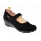 Oferta 38-Pantofi dama decupati din piele naturala intoarsa, foarte comozi - Model Mara Negru LP9154NVEL