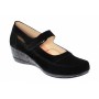 Oferta 38,  -Pantofi dama decupati din piele naturala intoarsa, foarte comozi - Model Mara Negru LP9154NVEL