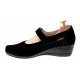 Oferta 38-Pantofi dama decupati din piele naturala intoarsa, foarte comozi - Model Mara Negru LP9154NVEL