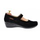 Oferta 38-Pantofi dama decupati din piele naturala intoarsa, foarte comozi - Model Mara Negru LP9154NVEL