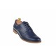 Oferta marimea 41, 42, 43 - Pantofi barbati casual din piele naturala box, bleumarin - LPABLM