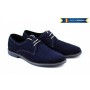 OFERTA  marimea 37 - Pantofi barbati,  casual-eleganti,  din piele naturala intoarsa,bleumarin - LPABLUVEL