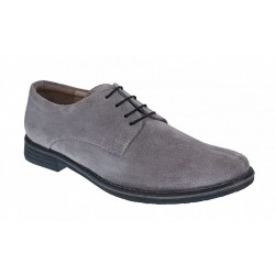 Pantofi barbati casual din piele naturala intoarsa gri - Marimea 39