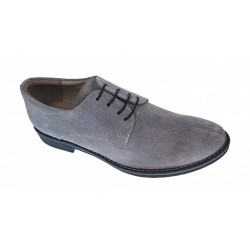 Pantofi barbati casual din piele naturala intoarsa gri - Marimea 39