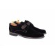 Oferta marimea 41 - Pantofi casual-eleganti, din piele naturala intoarsa, de culoare neagra - LPANM