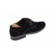 Oferta marimea 41 - Pantofi casual-eleganti, din piele naturala intoarsa, de culoare neagra - LPANM