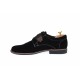 Oferta marimea 41 - Pantofi casual-eleganti, din piele naturala intoarsa, de culoare neagra - LPANM