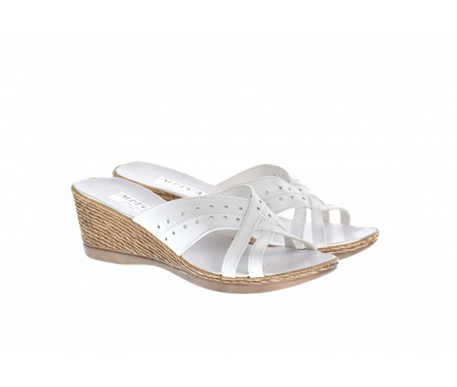 Oferta marimea  36, 38-  Papuci dama de vara cu platforme de 5 cm, din piele naturala -LPAP5ABOX