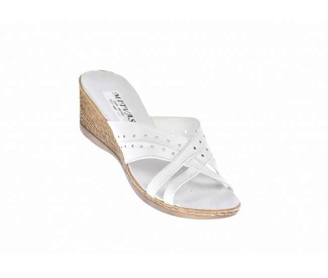 Oferta marimea  36, 38-  Papuci dama de vara cu platforme de 5 cm, din piele naturala -LPAP5ABOX