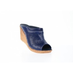 Oferta marimea 36, 37, 39, 40  - Saboti dama de vara din piele naturala cu perforatii - LPAPUCTEABL