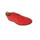 Oferta marimea 40 - Pantofi barbati casual din piele naturala intoarsa, Rosu - LPARVELTM