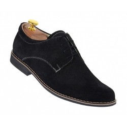 OFERTA marimea 44! Pantofi barbati casual din piele naturala, culoare neagra LPASN
