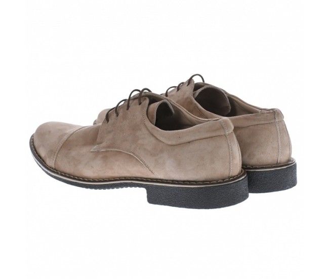 Oferta marimea 43 - Pantofi barbati casual - eleganti din piele naturala intoarsa, bej - LPAVELBEJ2