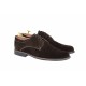 Oferta marimea 41, 42, 44 -  Pantofi barbati casual din piele naturala intoarsa, culoare maro, cu cusatura alba-  LPAVELMARO