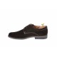 Oferta marimea 41, 42, 44 -  Pantofi barbati casual din piele naturala intoarsa, culoare maro, cu cusatura alba-  LPAVELMARO