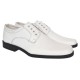 Oferta Marimea 42 Pantofi barbati albi eleganti din piele naturala cu siret LPB2265M